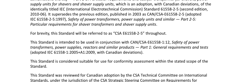 CSA E61558-2-5:20 pdf download